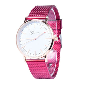 2019 Fashion Brand Watches ladies GENEVA Women Classic Quartz Silica Gel Wrist Watch Bracelet Watches With Crystals Clocks