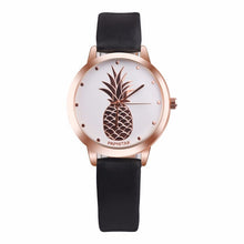 Load image into Gallery viewer, Style Quartz Women Watch Top Fashion Womens Pineapple Faux Leather Analog Quartz Watch With Crystals Clocks Women
