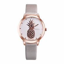 Load image into Gallery viewer, Style Quartz Women Watch Top Fashion Womens Pineapple Faux Leather Analog Quartz Watch With Crystals Clocks Women
