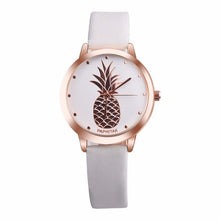 Load image into Gallery viewer, Style Quartz Women Watch Top Fashion Womens Pineapple Faux Leather Analog Quartz Watch With Crystals Clocks Women
