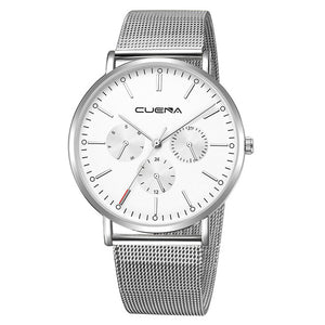 2019 New Watch Fashion Mens Watch Slim Mesh Steel Waterproof Minimalist Wrist Watches Luxury Watch 22*
