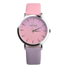 Load image into Gallery viewer, Fashion Ladies Women Wrist Watches Rainbow Pattern PU Leather Quartz Woman Watches Reloj Mujer Simple Leather Watch Bracelets
