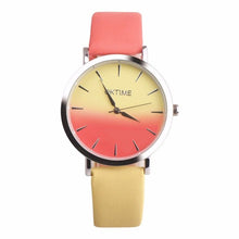 Load image into Gallery viewer, Fashion Ladies Women Wrist Watches Rainbow Pattern PU Leather Quartz Woman Watches Reloj Mujer Simple Leather Watch Bracelets

