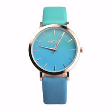 Load image into Gallery viewer, Fashion Ladies Women Wrist Watches Rainbow Pattern PU Leather Quartz Woman Watches Reloj Mujer Simple Leather Watch Bracelets
