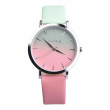 Load image into Gallery viewer, Fashion Ladies Women Wrist Watches Rainbow Pattern PU Leather Quartz Woman Watches Reloj Mujer Simple Leather Watch Bracelets
