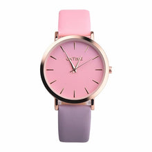 Load image into Gallery viewer, Fashion Ladies Women Wrist Watches Rainbow Pattern PU Leather Quartz Woman Watches Reloj Mujer Simple Leather Watch Bracelets

