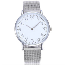Load image into Gallery viewer, Mujer Zegarek Damski Bayan Kol Saati Relojes Quartz Women Stainless Steel Arabic Numbers Wrist Watch Business Feminino Saat
