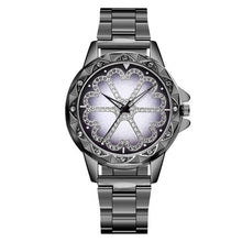 Load image into Gallery viewer, Drop Shipping Fashion Women Flower Rhinestone Wrist Watch Luxury Casual Rose Gold Steel Belt Quartz Watch Relogio Feminino 2019

