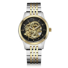 Load image into Gallery viewer, Luxury Dragon Skeleton Automatic Mechanical Watches For Men Wrist Watch Stainless Steel Strap Gold Clock Waterproof Mens relogio
