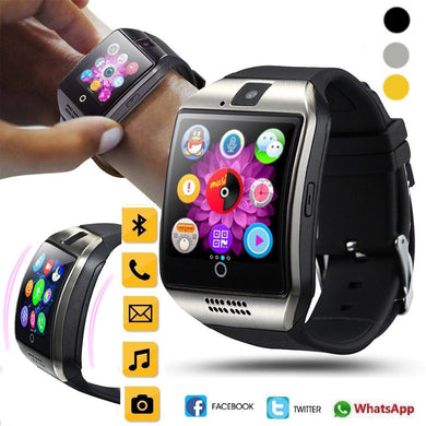 2019 Q18 Wireless Sport Bluetooth Smart Watch GSM Camera TF Card Phone Wrist Watch for Android & iOS Overseas warehouse*