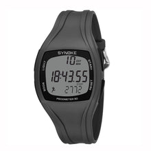 Load image into Gallery viewer, Men Sports Watch Silicone Watchband Calorie Pedometer Second Chronograph Outdoor Watches 50 Waterproof Double Time Wristwatches
