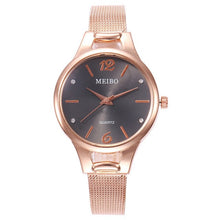 Load image into Gallery viewer, MEIBO  Women Watches  reloj mujer Fashion Silver Ladies  Watch  Woman Stainless Steel 2018 Casual  Wristwatch  18SEP26
