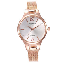 Load image into Gallery viewer, MEIBO  Women Watches  reloj mujer Fashion Silver Ladies  Watch  Woman Stainless Steel 2018 Casual  Wristwatch  18SEP26
