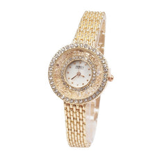 Load image into Gallery viewer, Elegance Luxury Women Watches Round Full Rhinestone Bracelet Watch Fashion Quartz Wrist Watch Relogio Feminino Saat Gift

