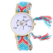 Load image into Gallery viewer, Free Shipping Chemical Formula Weaved Rope Bracelet Watch 170630
