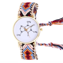 Load image into Gallery viewer, Free Shipping Chemical Formula Weaved Rope Bracelet Watch 170630
