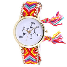 Load image into Gallery viewer, Free Shipping Chemical Formula Weaved Rope Bracelet Watch 170630
